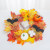 Cross-Border Halloween Decorative Wooden Wreath Thanksgiving Welcome Door Plate Artificial Flower Harvest Theme Decorative Wreath