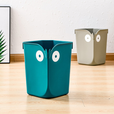 Factory Direct Sales Creative Owl Home Trash Can without Cover Kitchen Living Room Storage Wastebasket Trash Can Separation Can