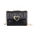 Women's Bag 2021 Autumn New Fashion Simple Textured Sense Solid Color Casual Love Lock Simple Shoulder Small Square Bag