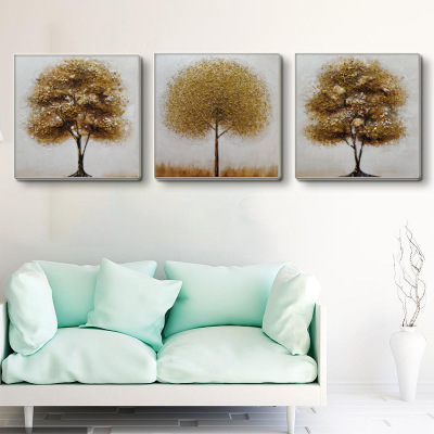Painting Sets Background Painting Trees Landscape Oil Painting Simple Style Decorative Painting Bedroom Living Room Sofa Background Painting Background Painting Entrance Painting