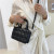Indentation Design Textured Small Square Bag Fashion Shoulder Messenger Bag Women's 2012 New Portable Ins Vintage Bag