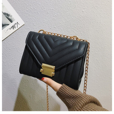 Chanel-Style Bags Women's 2021 New Korean Style Fashionable All-Match Diamond Chain Bag Women's Bag Crossbody Shoulder Small Square Bag