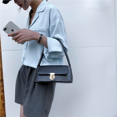Women's Bag Wholesale 2021 Autumn Online Influencer Fashion New Trendy Korean Fashion Stone Pattern Portable Shoulder Bag Underarm Bag