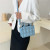 Indentation Design Textured Small Square Bag Fashion Shoulder Messenger Bag Women's 2012 New Portable Ins Vintage Bag