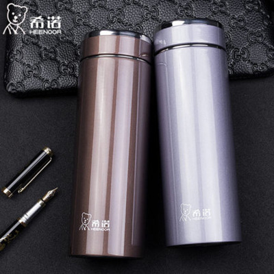 Heenoor Insulation Cup Stainless Steel Men's and Ladies' Drinking Glasses Fashion Commercial Cup Office Strainer Tea Brewing Cup XN-3011