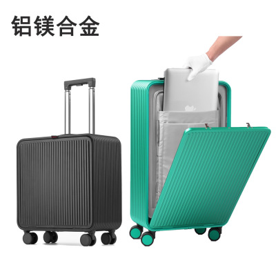 All-Aluminum Magnesium Alloy Suitcase 18-Inch 20-Inch Trolley Case 24-Inch Luggage Large Capacity Trolley Case Universal Wheel