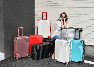 Internet Hot Fashionable Scratch-Resistant Hard-Side Suitcase Student Suitcase 20-Inch Trolley Case Aluminum-Magnesium Alloy Trolley Case 24-Inch Boarding