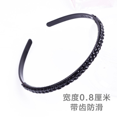 Unisex Toothed Non-Slip Comfortable Plastic Old Lady Headband Korean Men's Hairpin Hair Hoop Hipster