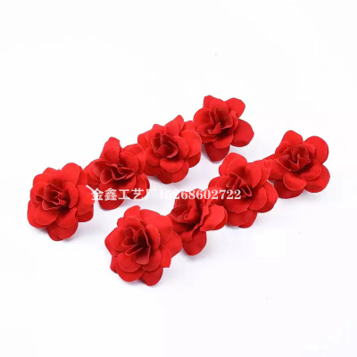 4.5cm Red roses Artificial flower Home decoration accessories Wedding Diy Wrist flower Headdress Festival supplies