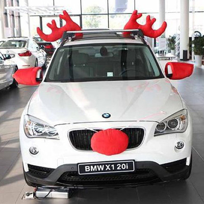 Red Car Decoration Christmas Antlers Car Antlers Christmas Decorations Christmas Car Decoration Antlersxizan