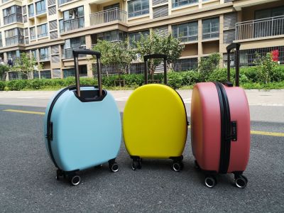 New round Trolley Case Student Children's Suitcase Universal Wheel Small Luggage Can Sit Boys and Girls Password Suitcase