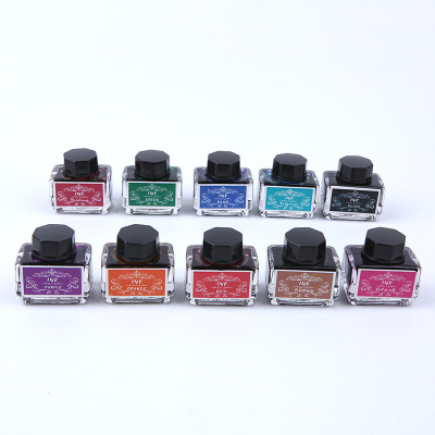 15ml Student Stationery Glass Bottle Non-Carbon Colored Ink Office Pen Student Pen Ink Gift Set