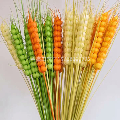 Artificial flower single big Wheat ear 80 cm long For photography Wedding decoration DIY crafts Artificial flowers  Part