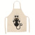 Factory Direct Sales Linen Apron Kitchen Household Apron DIY Custom Apron Cartoon Cat Apron