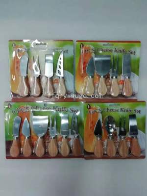 4Pc/6Pc Wooden Handle Cheese Shovel Cheese Knife Cheese Fork Spoon Cheese Scraper