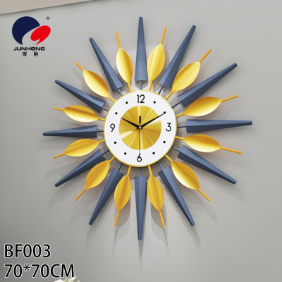 Nordic Clock SUNFLOWER Wall Clock Living Room Fashion Home Decoration Clock Mute Art Net Red Simple Wall Watch