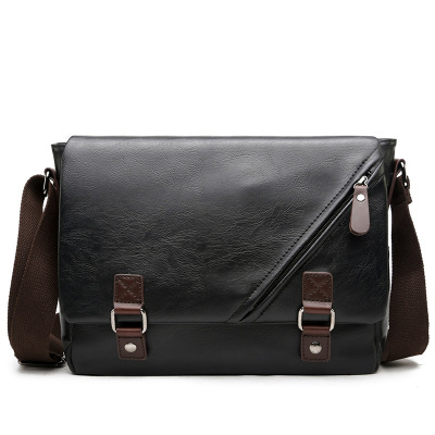 Korean Style New Men's Bag Shoulder Bag Men's Leather Bag Crossbody Bag Fashion Briefcase All-Matching Envelope Bag