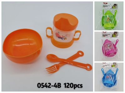 Baby Practice Bowl Solid Food Tableware Four-Piece Set