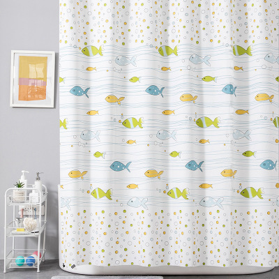 Bathroom Bath the Cord Fabric Toilet Bathroom Window Curtain Waterproof Curtain Cartoon Hanging Curtain Warm and Opaque Cover Curtain