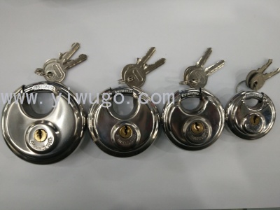 Round cake lock padlock stainless steel lock moon chain lock car lock warehouse lock