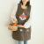 Japanese Cartoon Waterproof Oil-Proof Kitchen Overclothes Baking Floral Coffee Shop Painting Work Clothes Sleeveless Apron