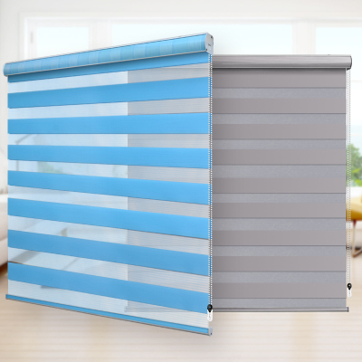 Double-Layer Waterproof Soft Gauze Curtain Office Shutter Louver Curtain Bathroom Roll-up Lifting Shading Kitchen Bathroom