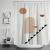 Nordic Famous Painting Waterproof and Mildew-Proof Shower Curtain Digital Customization Punch-Free Printing Bathroom Curtain