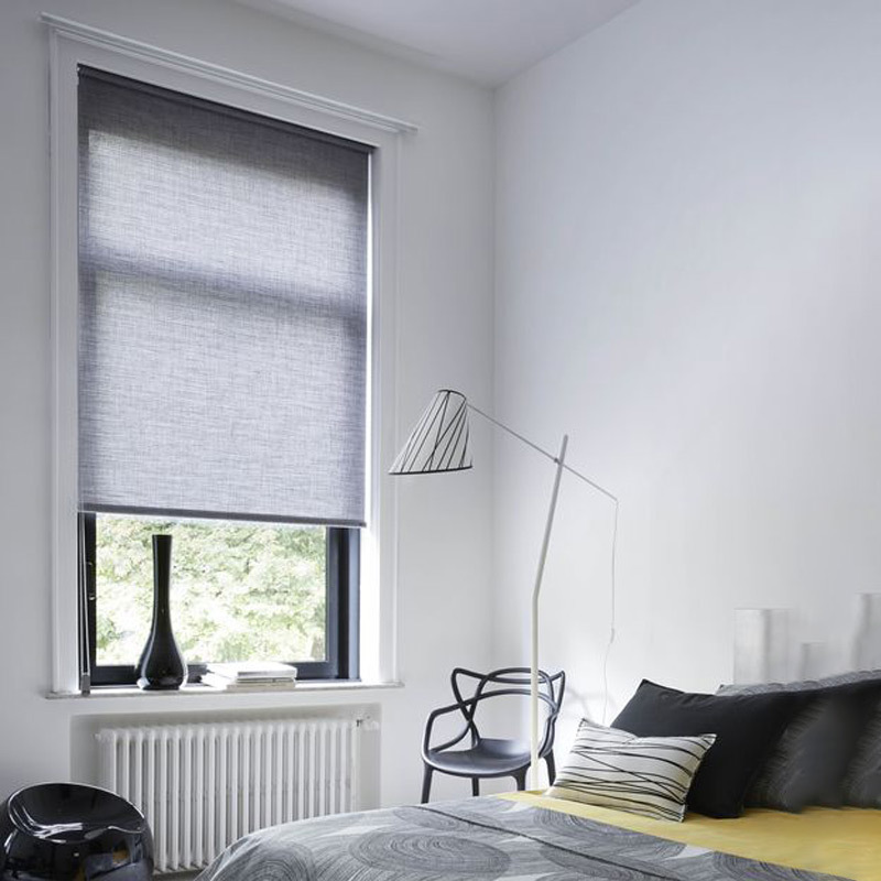 出口卷帘电动遮光卷帘升降窗帘外贸半遮光手动卷帘百叶窗