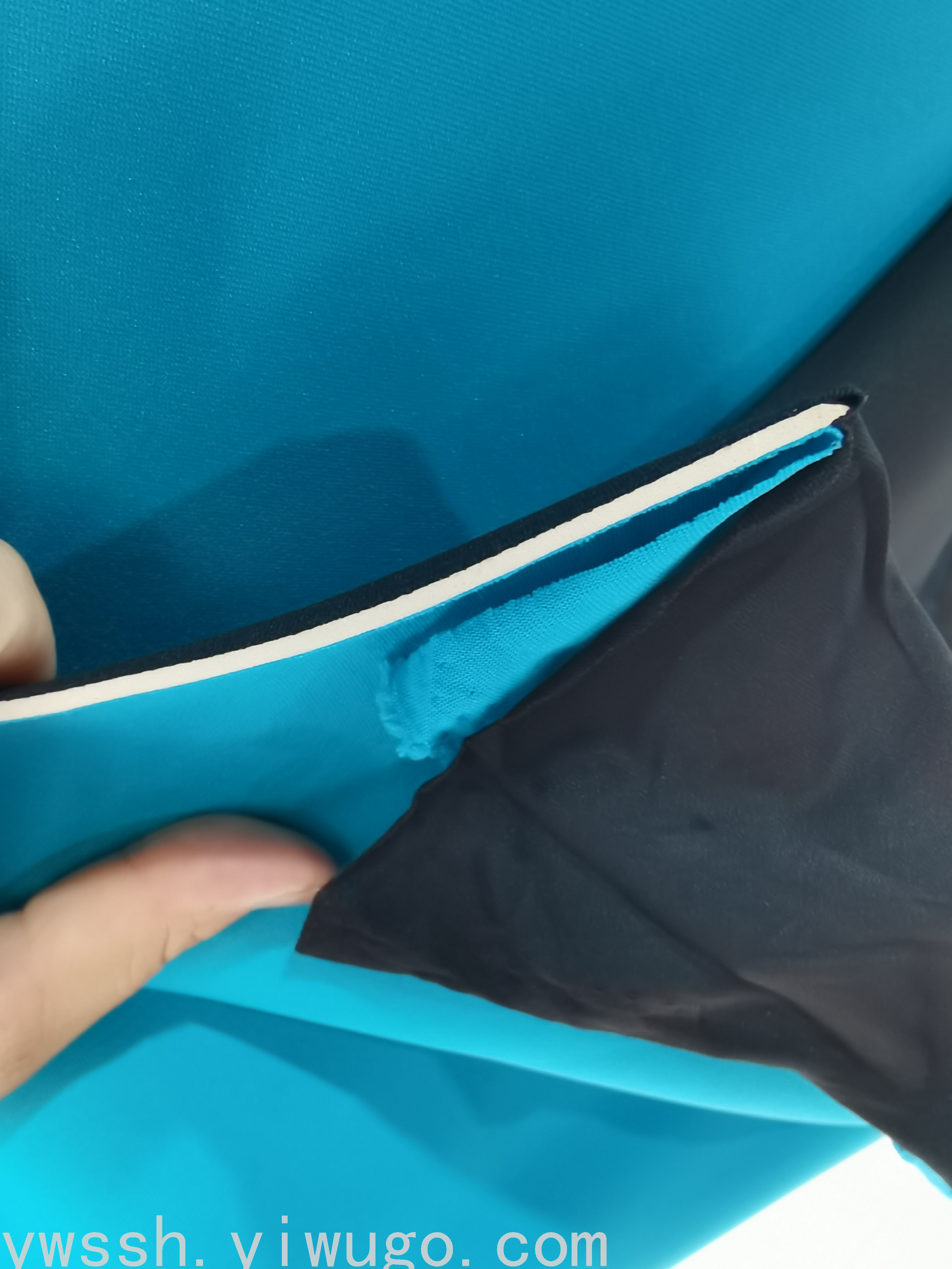 厂家直销3.0mm潜水料一面蓝一面黑白夹层SBR 大量出货