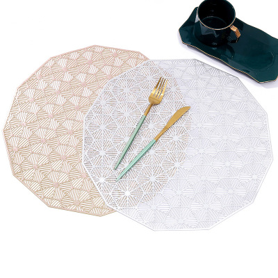 American Simple Placemat PVC Waterproof Insulation Western-Style Placemat Geometric Placemat Anti-Slip Tray Hotel Decoration Plate Mat