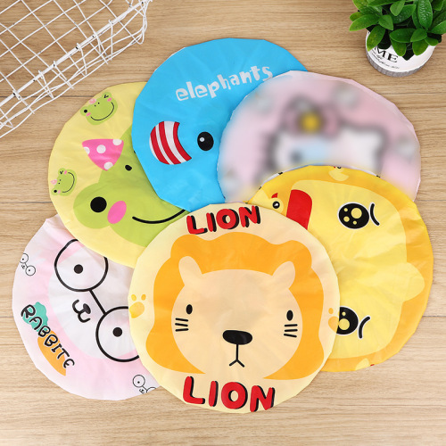 cartoon shower cap waterproof adult bathing children‘s cute cooking smoke-proof hat shower cap