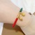 Two Shihuan Red and Green Rope Lotus Seedpod Lotus Seed Pendant Wristband Bracelet Chinese Style Vietnam Placer Gold Bell Bracelet for Children