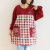 Insulation Cute Cartoon Autumn and Winter Warm Apron Plush Homewear Overclothes Bib Antifouling Kitchen Long Sleeve Apron