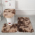Tie-Dyed Long Wool Carpet Plush Toilet Three-Piece Non-Slip Floor Mat Bathroom Absorbent Set Cross-Border Amazon Hot Sale
