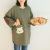 Korean Style Cute Fashion Pure Cotton Cartoon Painting Overclothes with Sleeves Bib Antifouling Kitchen Clothes Work Clothes Long Sleeve Apron