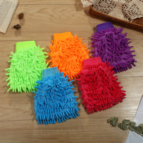 chenille double-sided automobile cleaning gloves car wash cleaning coral scouring pad car wash shop cleaning and maintenance tools