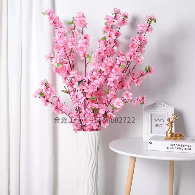 Artificial cherry tree Pink Sakura Branch silk 120cm diy Artificial Flowers Floral wall Wedding decoration Home outdoor 