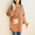 Korean Style Cute Fashion Pure Cotton Cartoon Painting Overclothes with Sleeves Bib Antifouling Kitchen Clothes Work Clothes Long Sleeve Apron