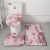 Tie-Dyed Long Wool Carpet Plush Toilet Three-Piece Non-Slip Floor Mat Bathroom Absorbent Set Cross-Border Amazon Hot Sale