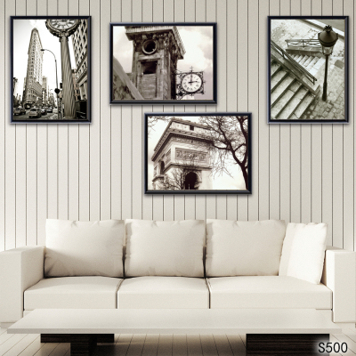 Architectural Landscape Cloth Painting Oil Painting Decorative Painting Photo Frame Decoration Craft Mural Restaurant Paintings Entrance Painting