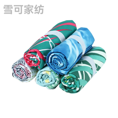 Outdoor Sports Towels Double-Sided Velvet Printed Towel Microfiber Strong Water/Sweat Absorption Cold Feeling Quick-Drying Towel