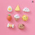 Resin Accessories Cartoon Egg Flower Bone Stud Earrings Nail Material Barrettes Clip DIY Accessories