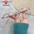 2021 New Xiaohongshu Transparent Artistic round Frame Glasses Frame Female Metal Plain Glasses Anti Blue-Ray Goggles