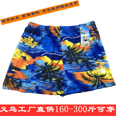 150.00kg Wearable Color plus-Sized plus Size Hot Spring Men's Swimming Trunks Swimming Trunks Boxer Beach Shorts Factory Direct Supply
