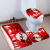 Amazon Hot Sale Christmas Sled Toilet Mat Three-Piece Snowman Foot Mat Bathroom Non-Slip Mat Printed Mat