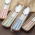 Bamboo Tableware Convenient Tableware Set Fork Spoon and Chopsticks Set