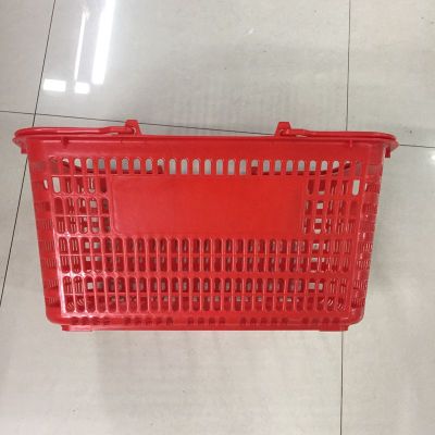 Hollow plastic wrapped metal handle portable supermarket convenience store shopping basket