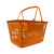 Plastic basket with built-in handle for supermarkets and convenience stores
