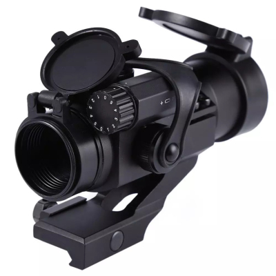 Red Dot in M2 Small Conch Telescopic Sight Red Dot Aiming at Blue Tape Bird Mirror