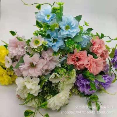 High-End New Artificial Flower Moist Feeling Bouquet Photographic Ornaments Home Decorative Fake Flower Factory Direct Sales